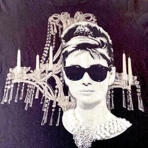 Vintage Radio Days 1985 Breakfast at Tiffanys Audrey Hepburn Sz M Black vid